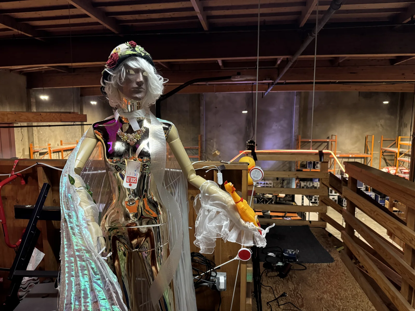 The borgs ’ Claude 3 Opus effigy, holding court at the Vivarium coworking space, San Francisco.