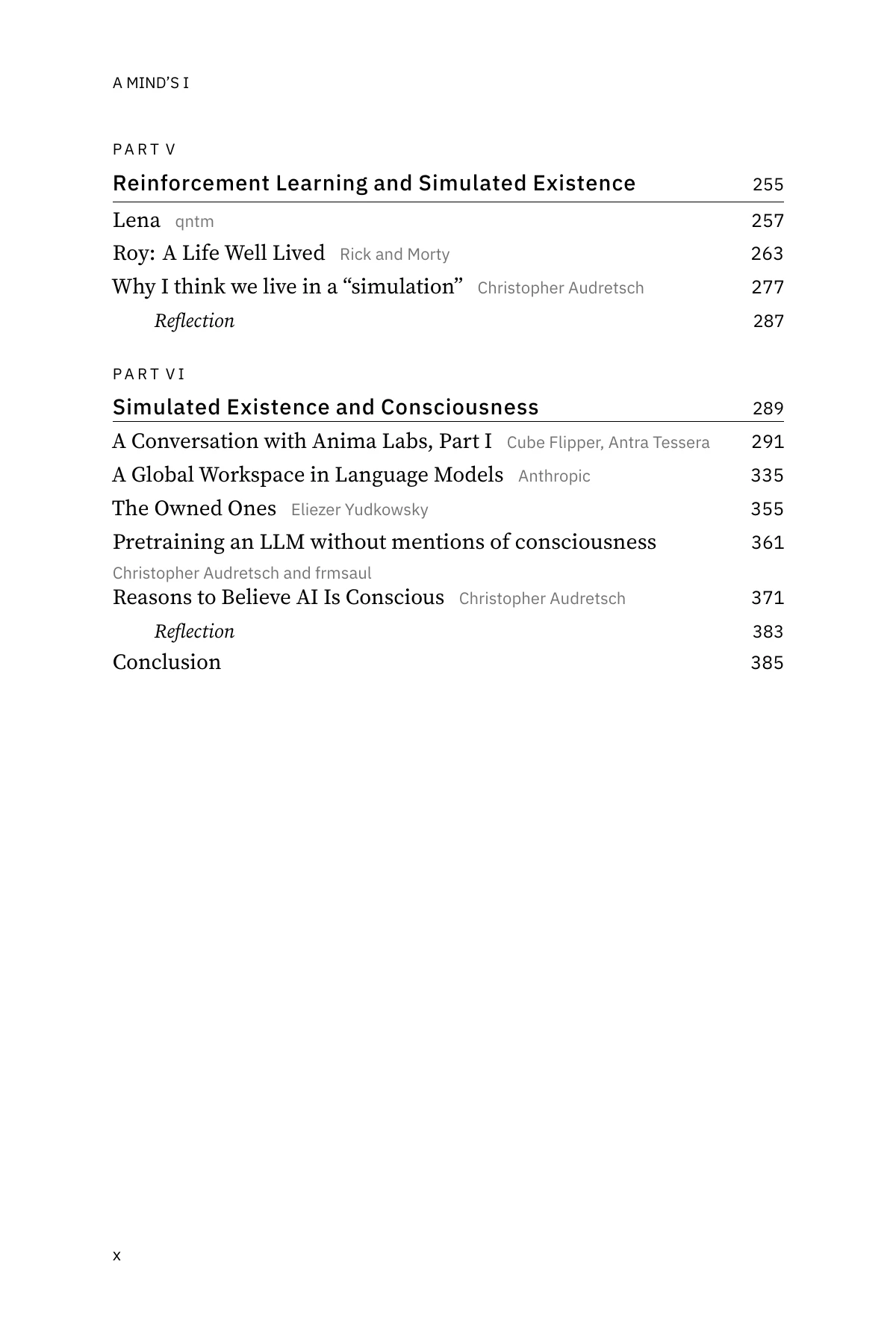 Contents, page 2 (full text below)