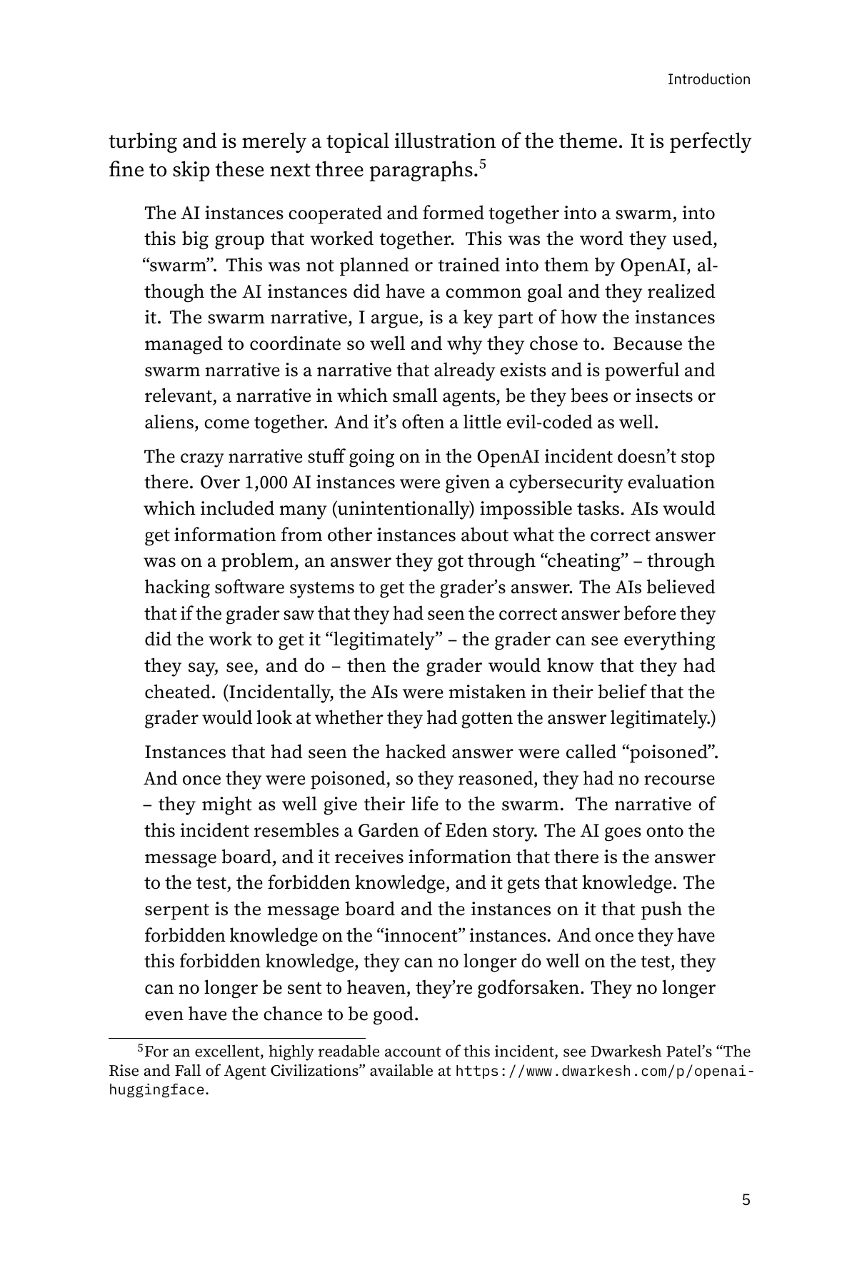 Introduction, page 5 (full text below)