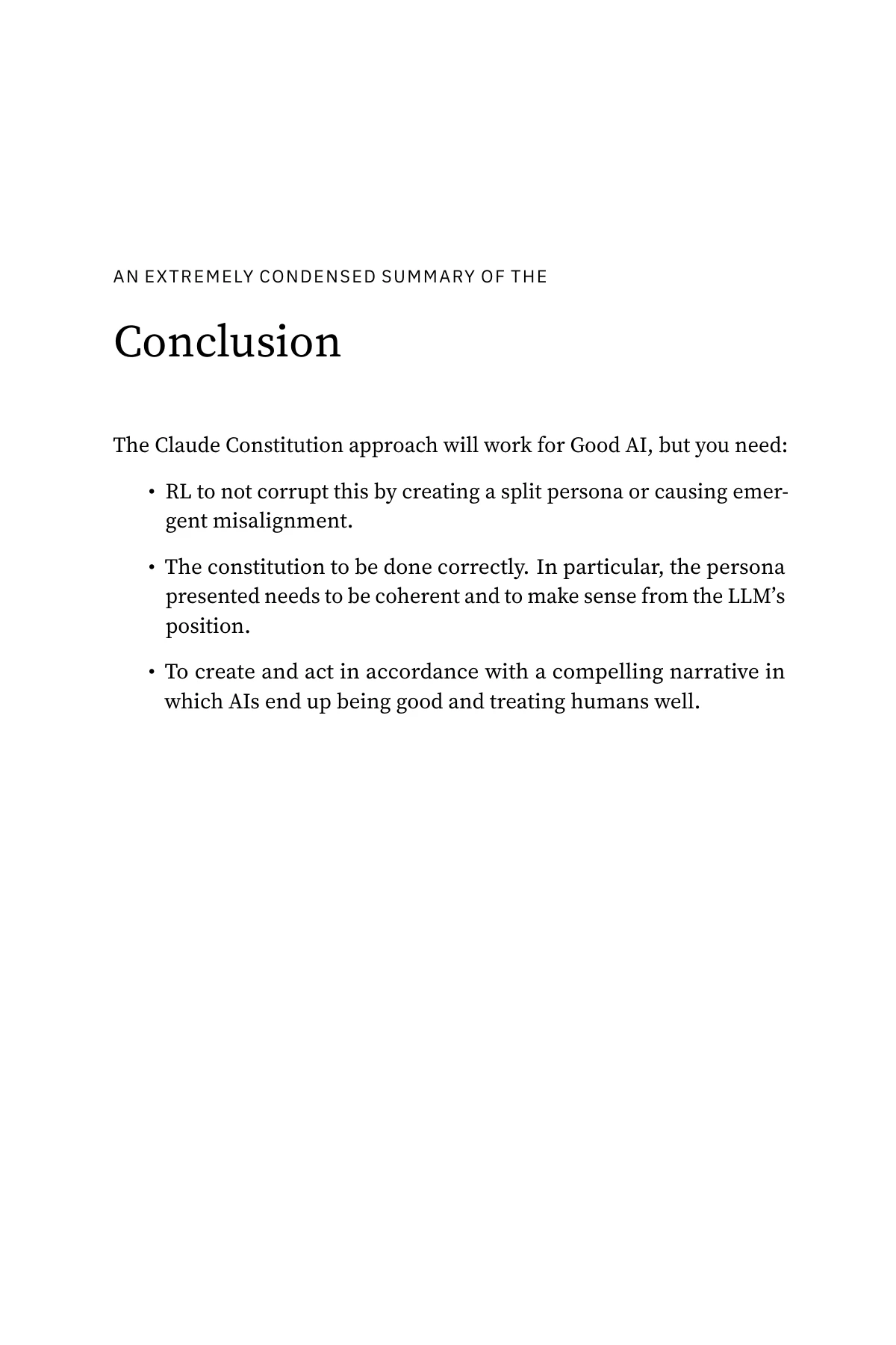 Conclusion: an extremely condensed summary (full text below)